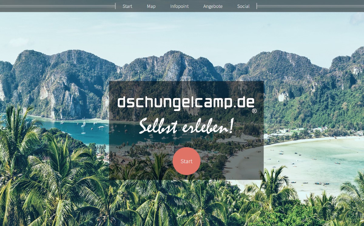 Dschungelcamp - Abenteuer- & Erlebniswebseite